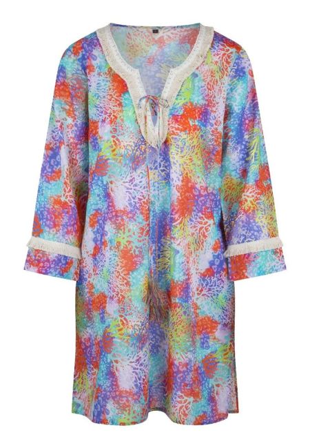 Strandkleed 153-coral leopa