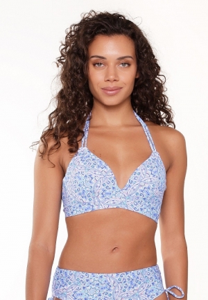 bikini top blue paisley pr