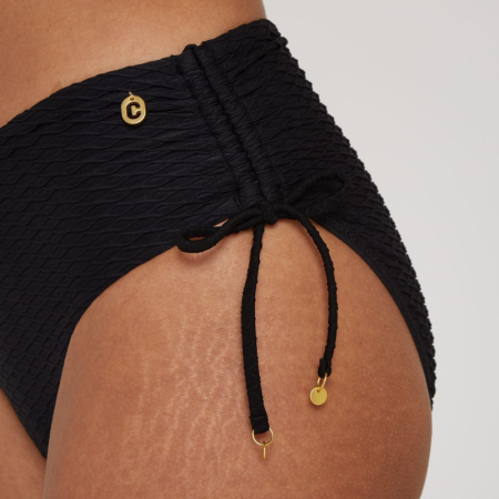 bikini bottom midi bow black  5075-zwart
