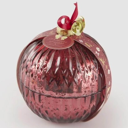 kerstbal kaars princess of the rood